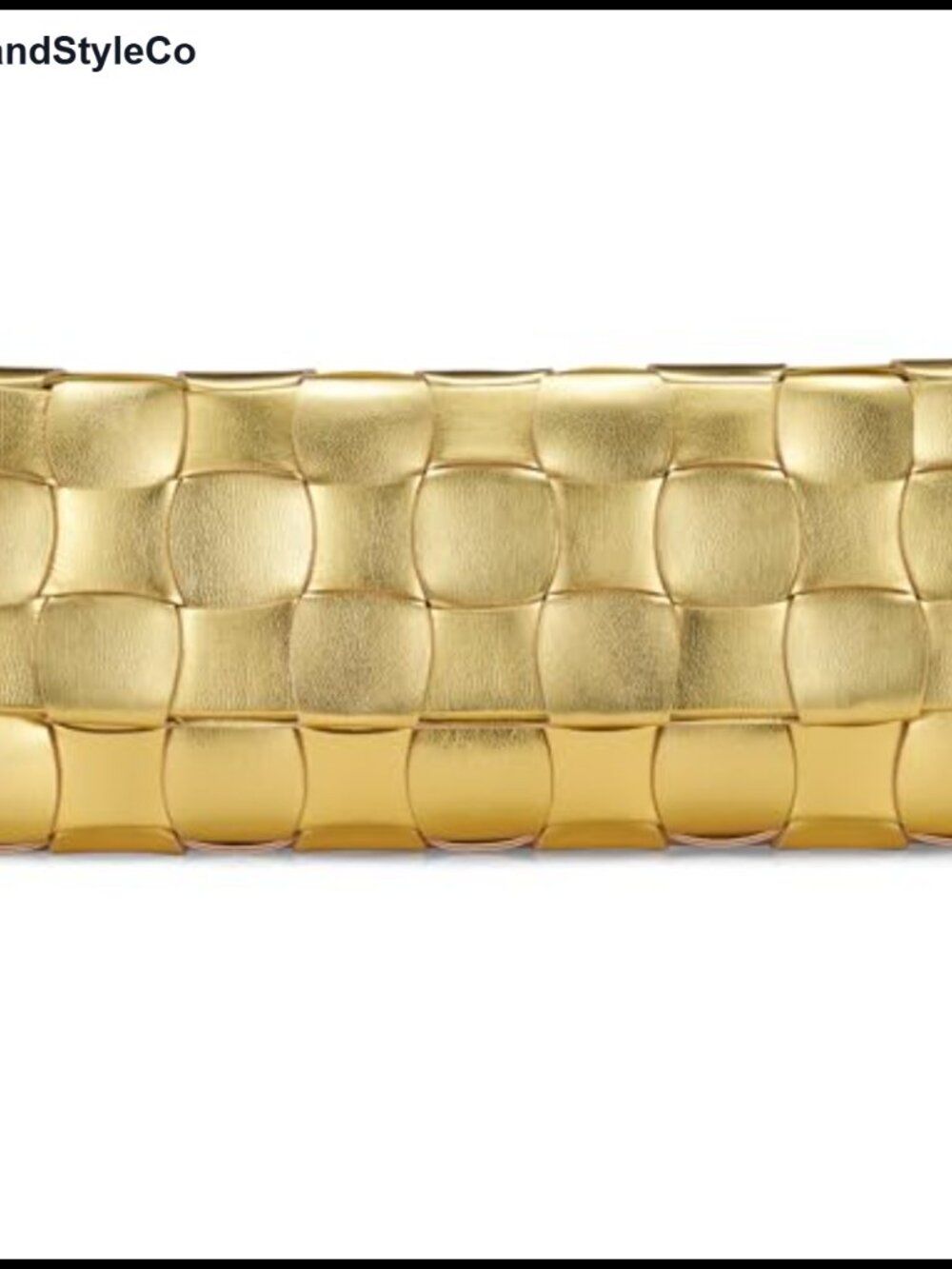 Woven Vegan Leather Clutch with Detachable Chain Strap for Weddings